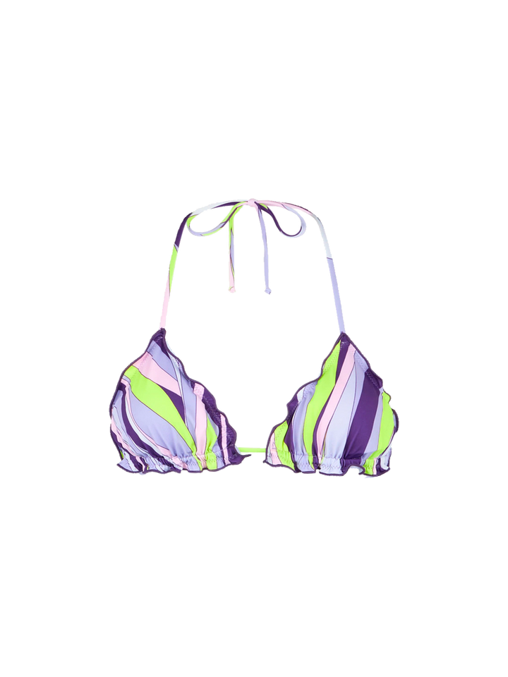 Sagittarius shape wave triangle bikini top