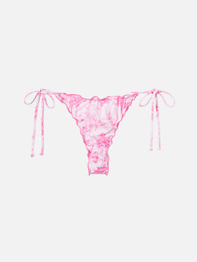 Miami cheeky swim briefs with toile de jouy print