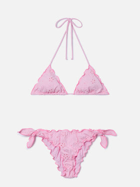 Triangle bikini Sarius triangle in pink sangallo