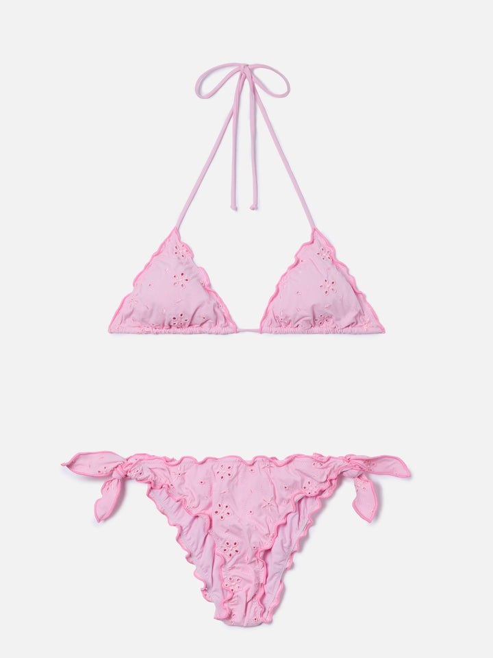 Triangle bikini Sarius triangle in pink sangallo