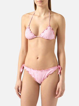 Triangle bikini Sarius triangle in pink sangallo