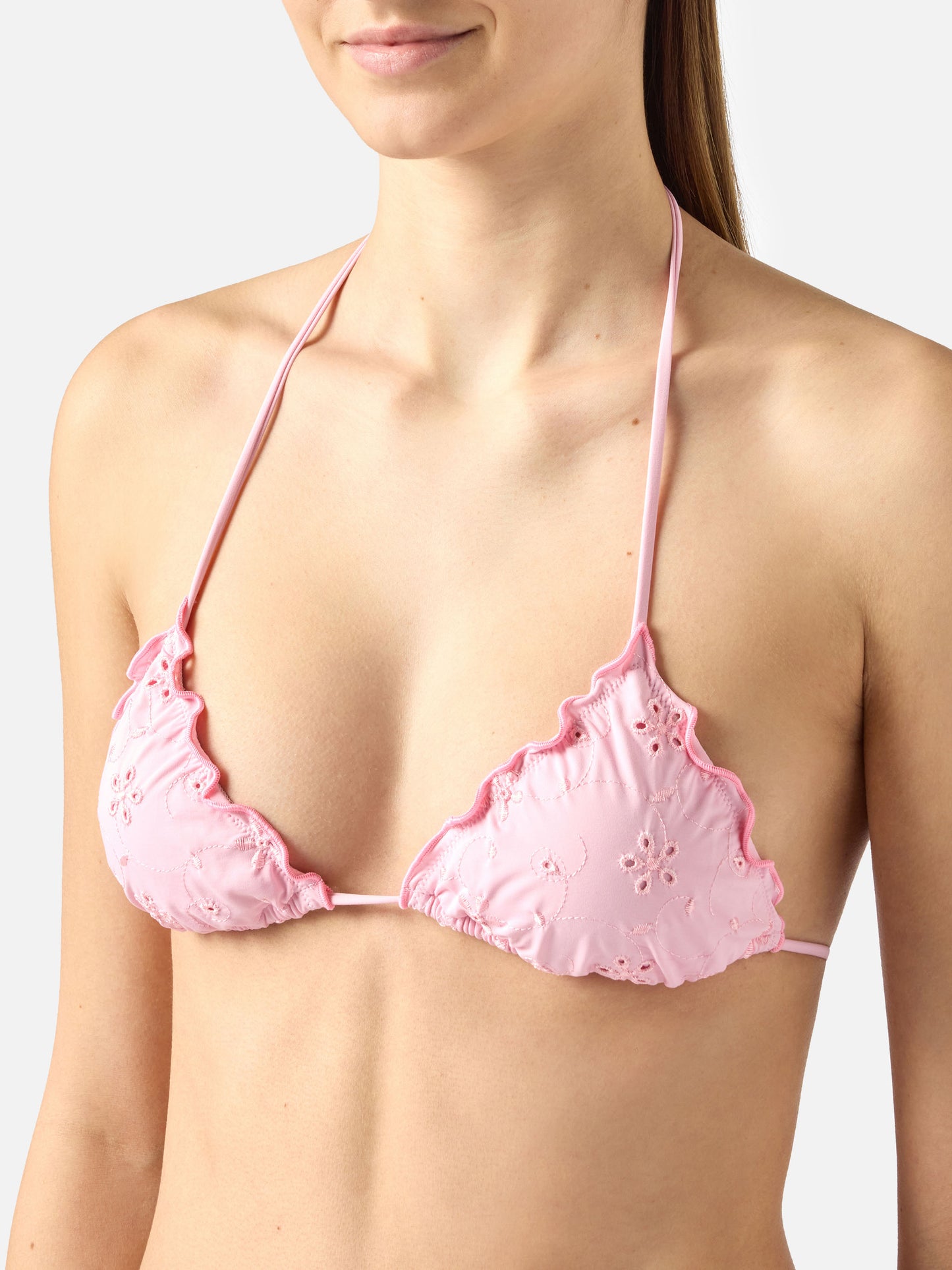 Triangle bikini Sarius triangle in pink sangallo