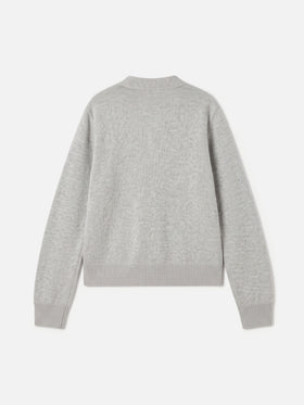 Light grey melange Sasi Jr cardigan with Tweety and Sylvester jacquard | Special edition
