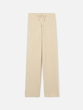 Knitted beige palazzo pants
