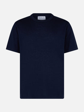 Man navy blue cashmere blend t-shirt Scott - MC2 Saint Barth