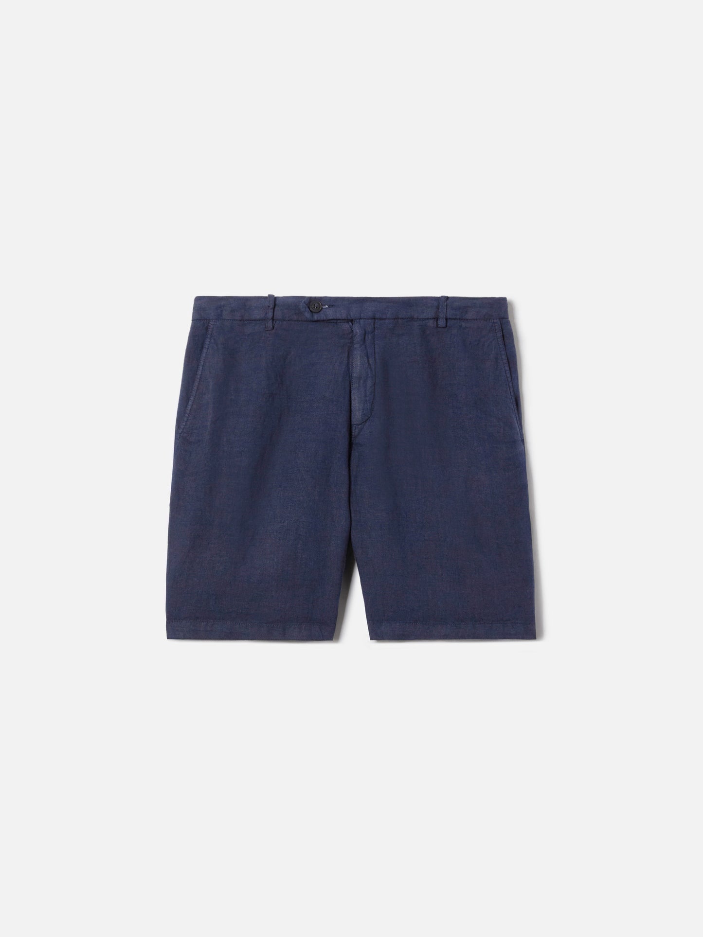 Bermuda Sebastian in puro lino blu navy