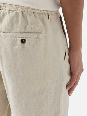 Bermuda Sebastian in puro lino beige