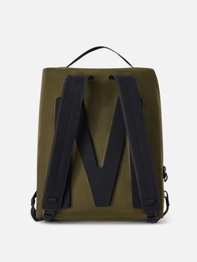 Mochila encerada sin costuras verde militar 