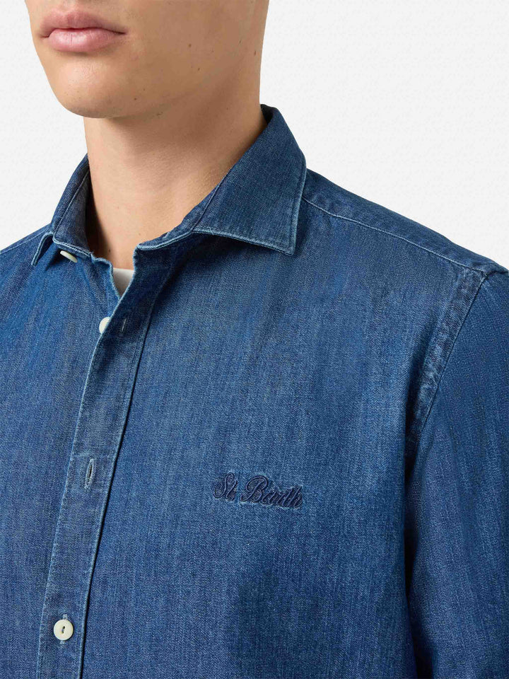 Camicia Seefeld in denim con collo classico