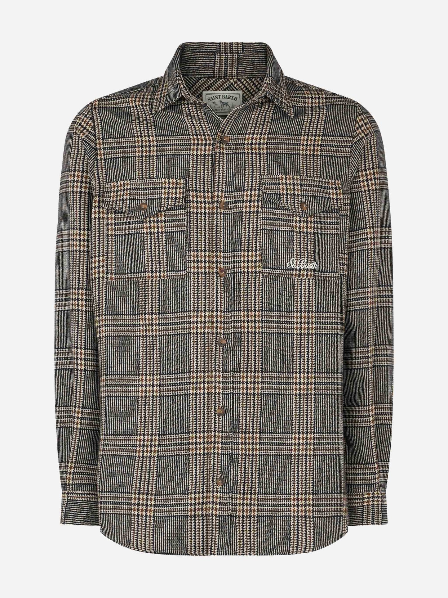 Camisa Seiser Prince of Wales en mezcla de lana 