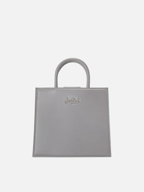 Shop Bag Midi grey leather bag