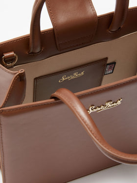Shop Bag Midi Handbag in brown leather