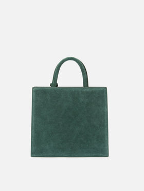 Shop Bag Midi green suede bag