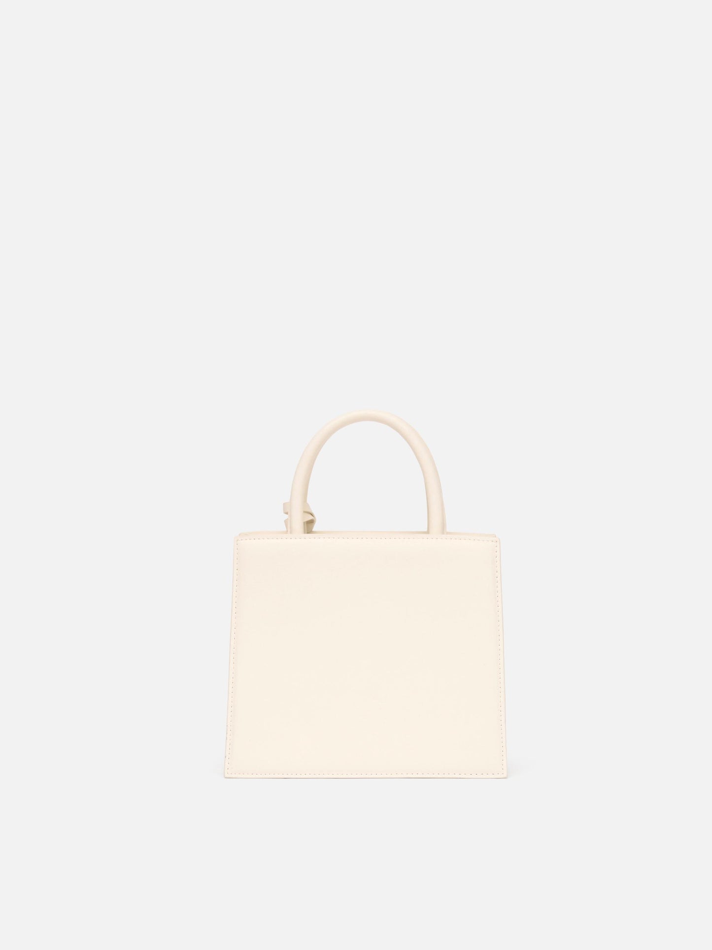 Shopper Bag Mini aus off-whitefarbenem Leder 