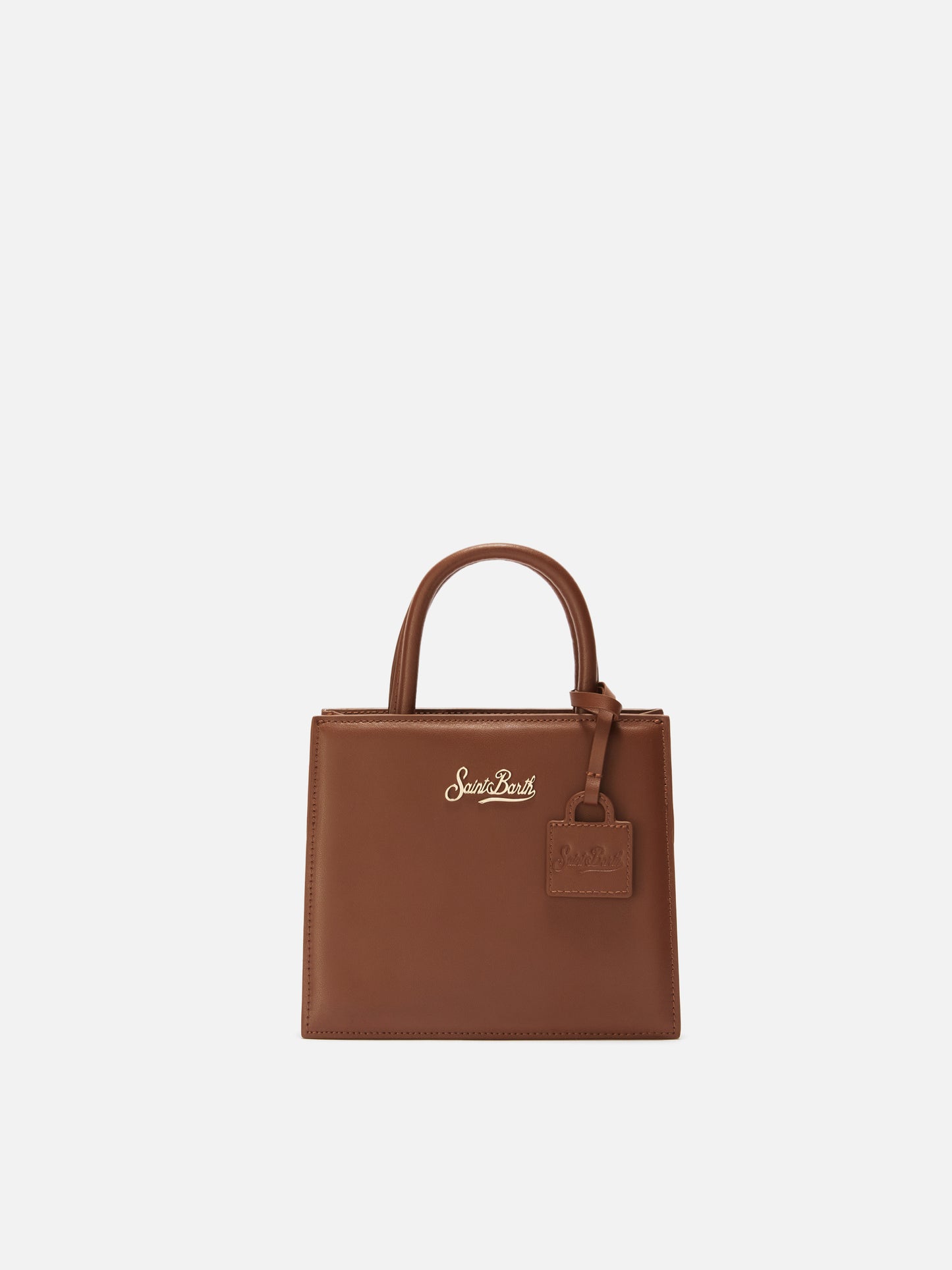 Shop Bag Mini Handtasche aus braunem Leder