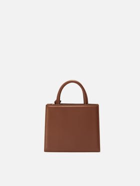 Shop Bag Mini Handtasche aus braunem Leder