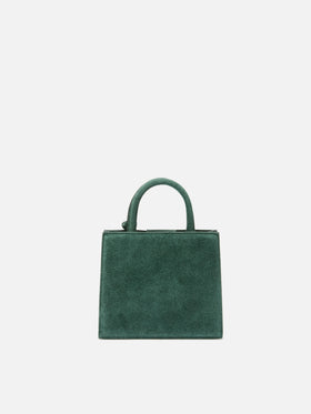 Mini-Handtasche aus grünem Wildleder