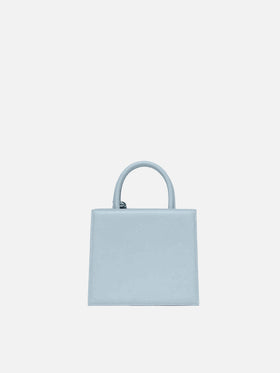 Shop Bag Mini aus hellblauem Leder