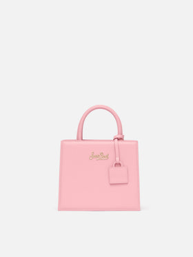 Shop Bag Mini aus pastellrosa Leder