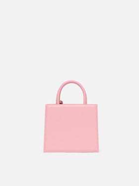 Shop Bag Mini aus pastellrosa Leder
