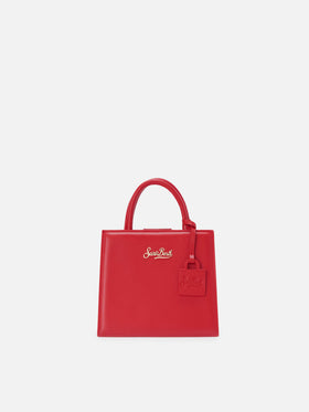 Mini-Handtasche aus rotem Leder