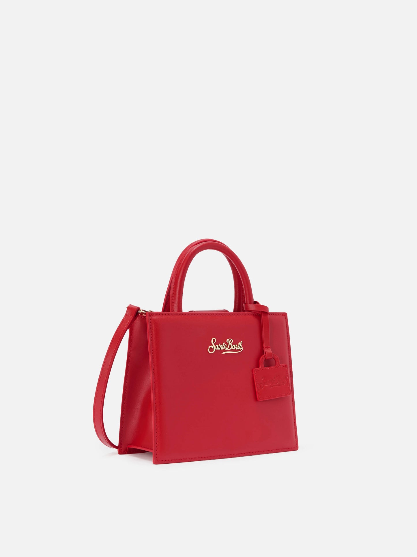 Mini-Handtasche aus rotem Leder