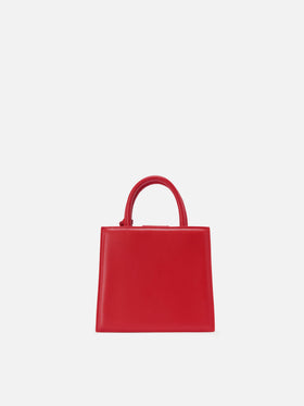 Mini-Handtasche aus rotem Leder
