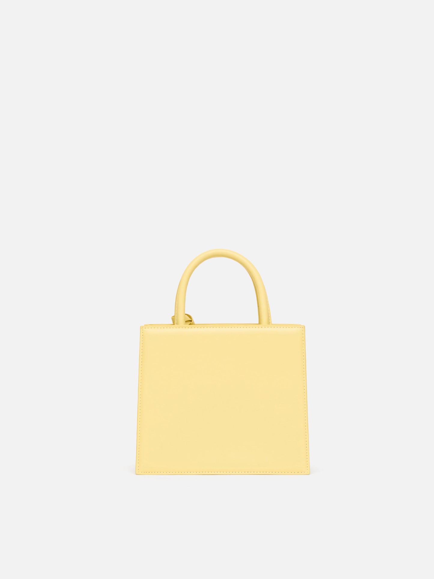 Shop Bag Mini aus buttergelbem Leder