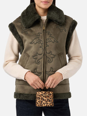Compra el bolso de mano micro Shop Bag en piel de potro con estampado de leopardo 