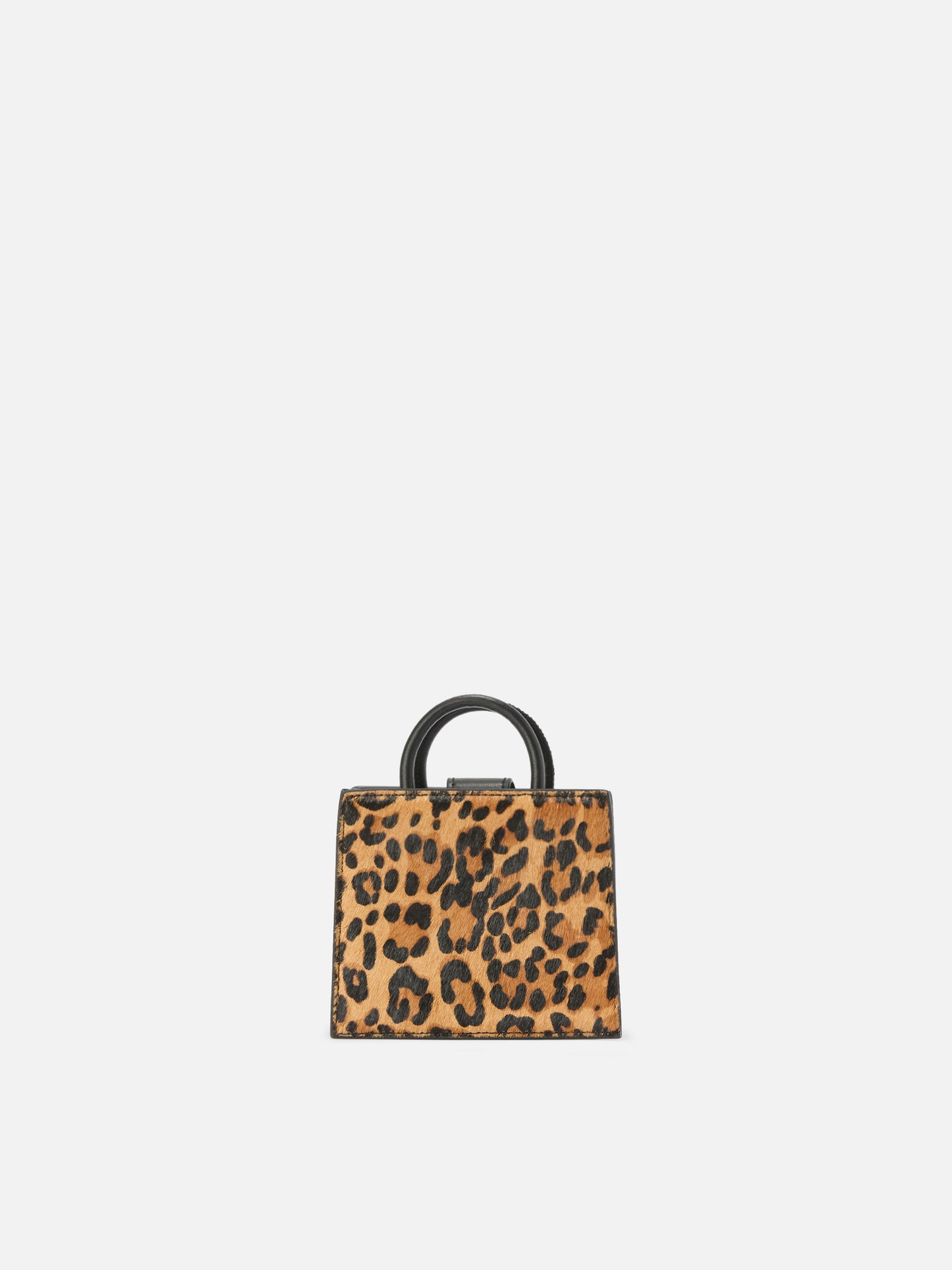 Compra el bolso de mano micro Shop Bag en piel de potro con estampado de leopardo 