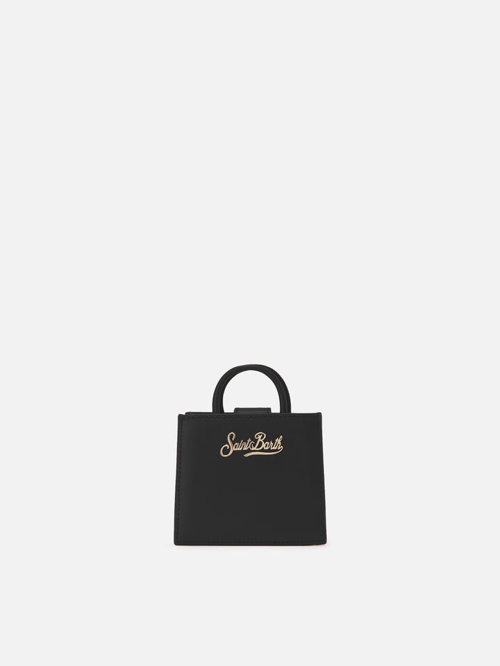 Shop Bag Micro in black leather