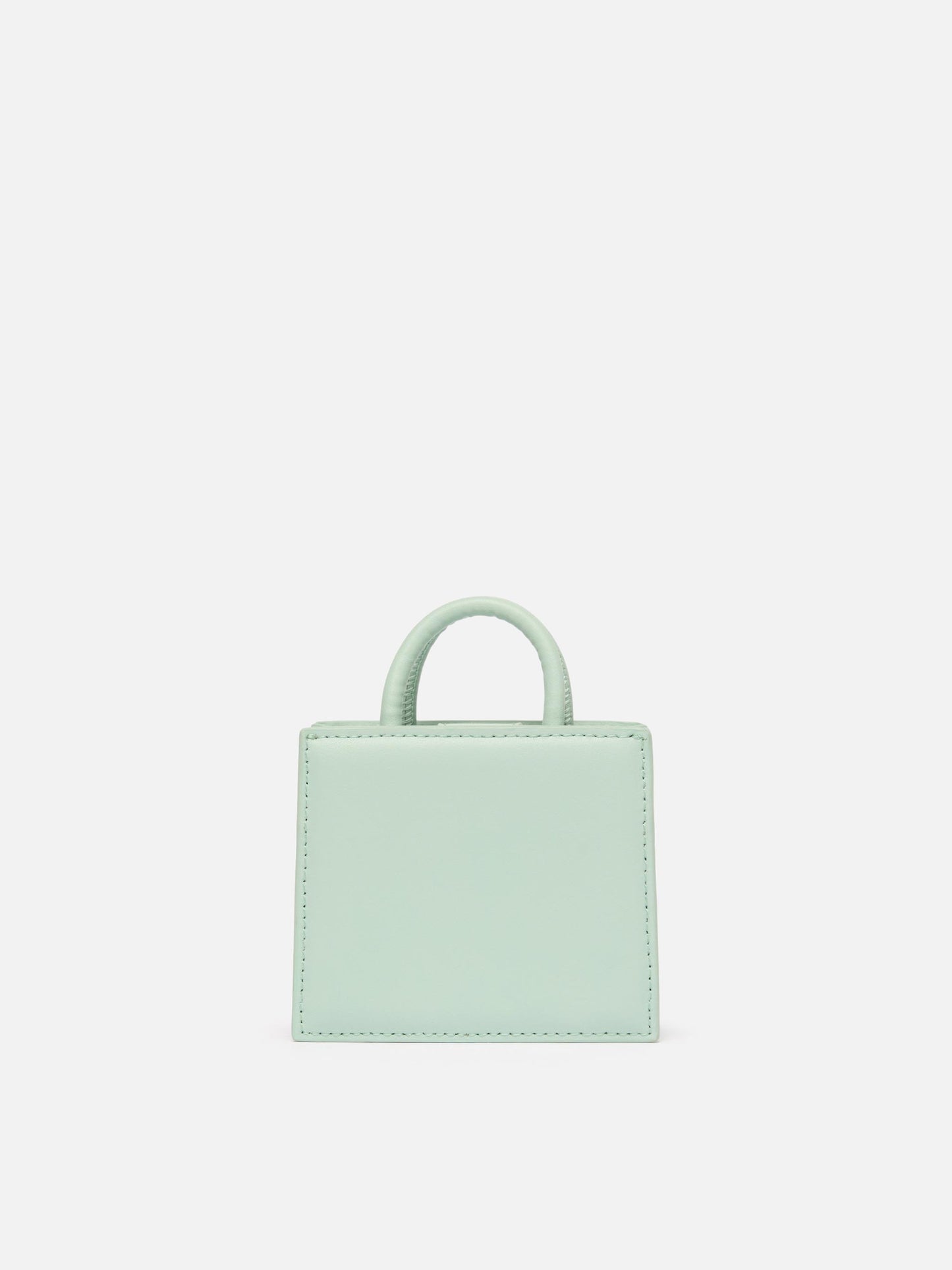 Shop Bag Micro aus salbeigrünem Leder