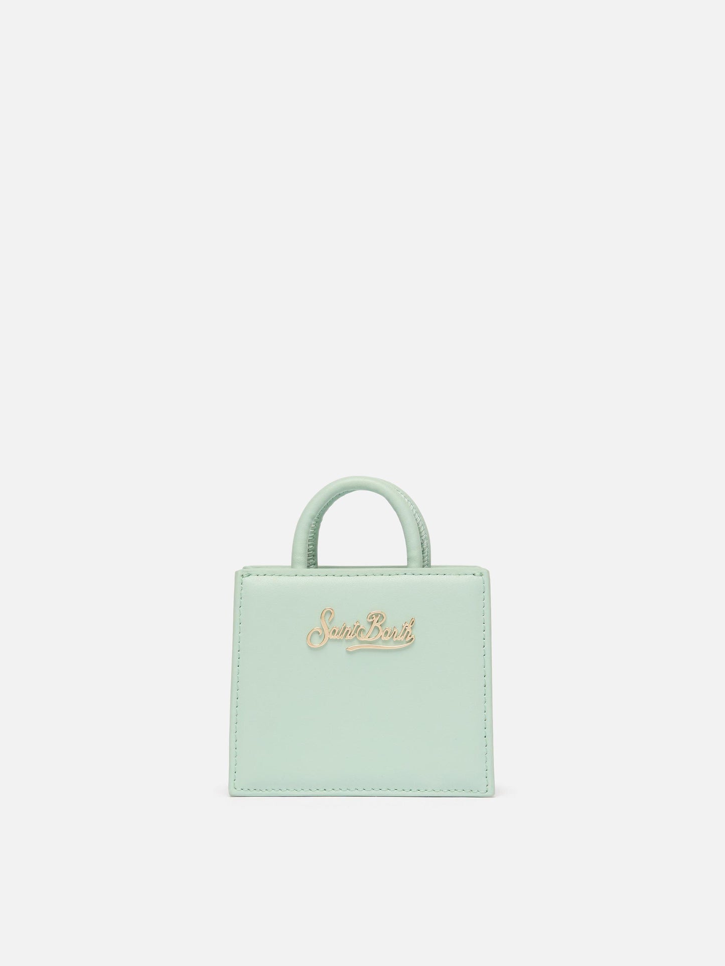 Shop Bag Micro aus salbeigrünem Leder