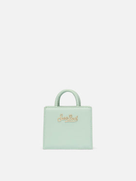 Shop Bag Micro aus salbeigrünem Leder