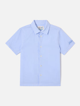 Chemise rayée Sifnos Jr avec broderie et imprimé Snoopy | Édition spéciale 