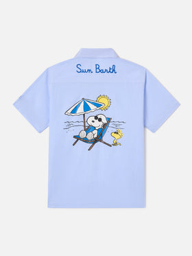 Chemise rayée Sifnos Jr avec broderie et imprimé Snoopy | Édition spéciale 