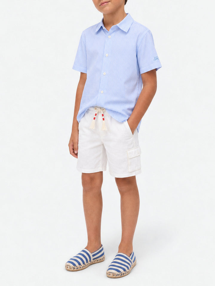 Striped Sifnos Jr shirt with Snoopy embroidery and print | Special Edition