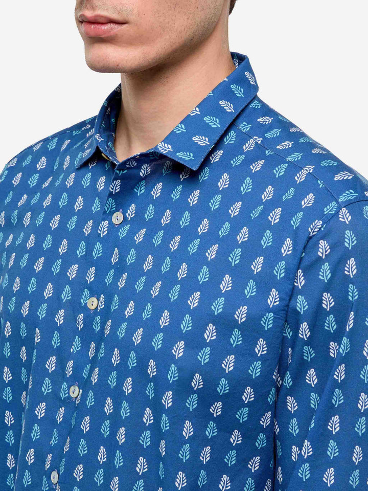 Muslin cotton shirt Sikelia with batik print - MC2 Saint Barth