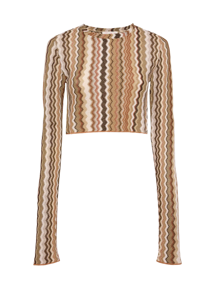 Siviglia raschel knit cropped t-shirt - MC2 Saint Barth