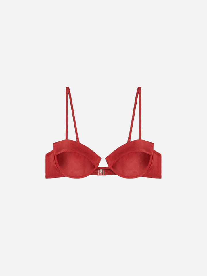 Salina schimmerndes, ziegelrotes Bügel-Bralette