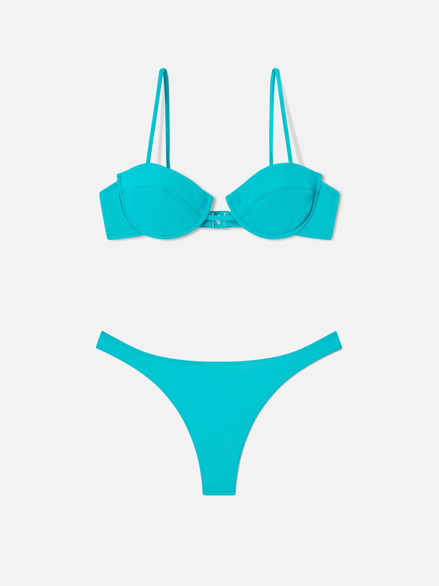 Salina Naomi Bügel-Bralette-Bikini in Salbeigrün 