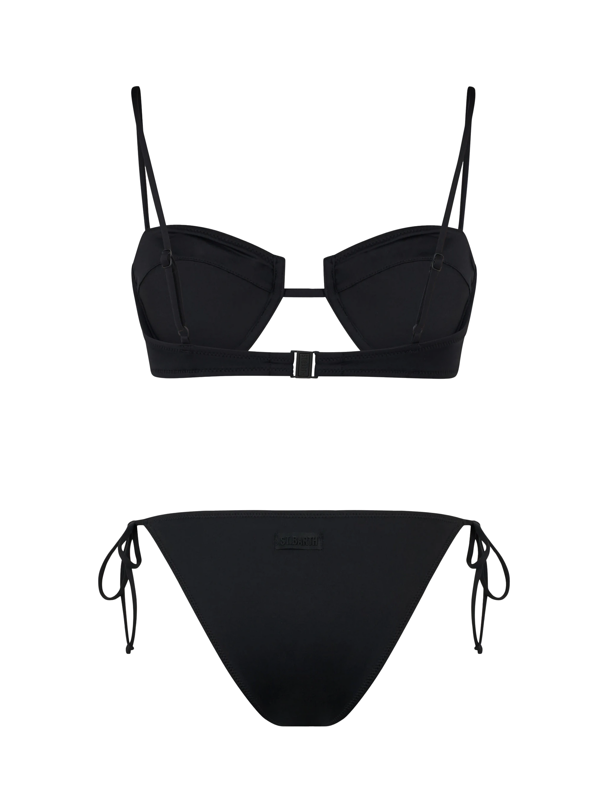 Woman black underwired bralette bikini Salina Virgo - MC2 Saint Barth