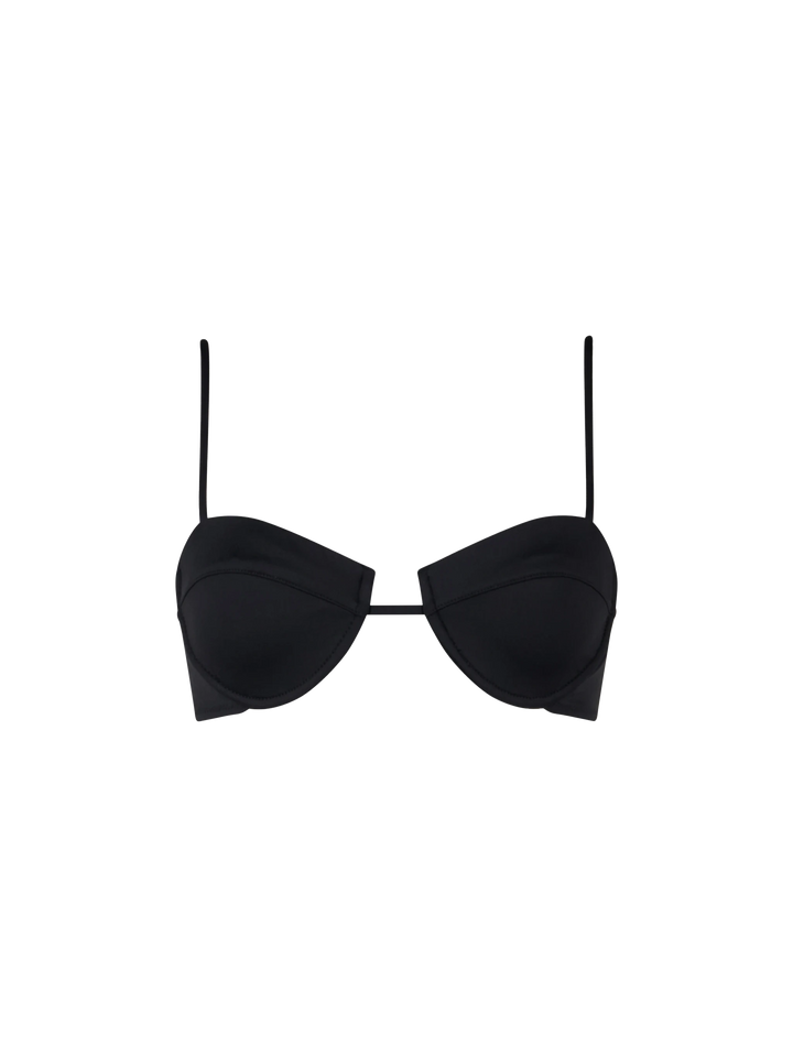 Black Salina underwired bralette top - MC2 Saint Barth