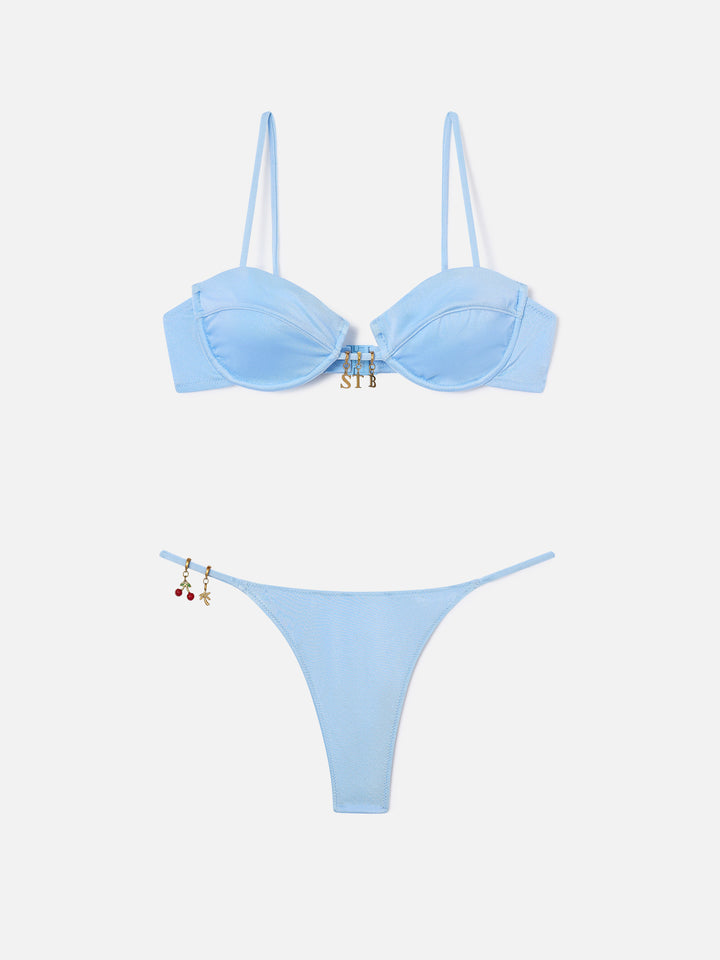 Bikini Salina Jodene azul claro con acabado brillante 