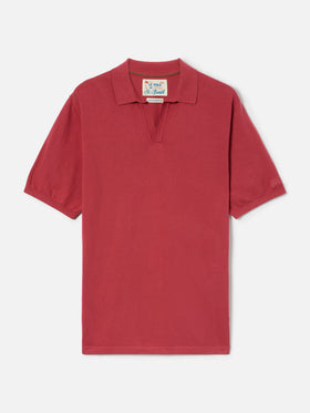 Polo Sloan rouge brique en coton premium high-twist 