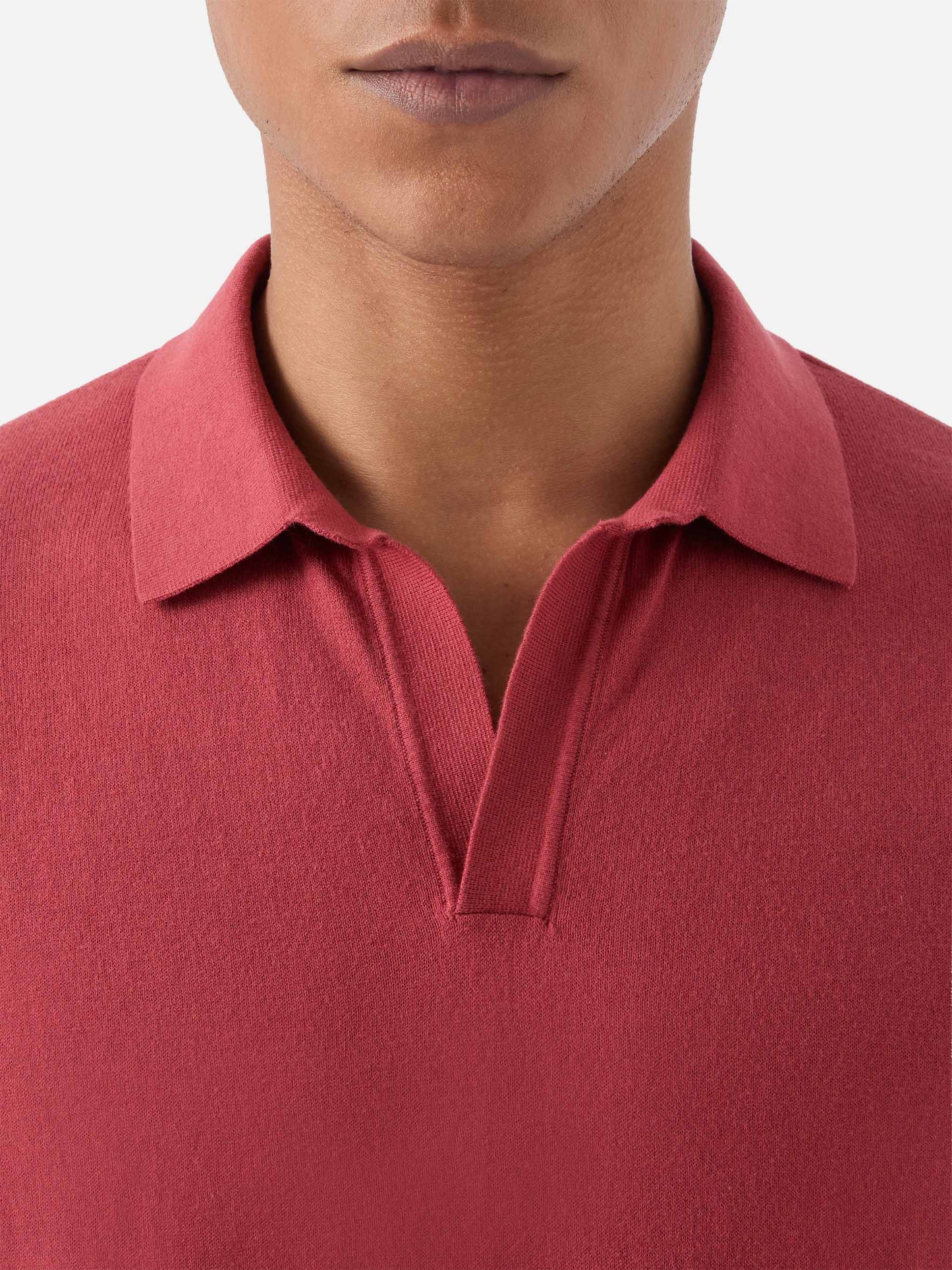 Polo Sloan rouge brique en coton premium high-twist 