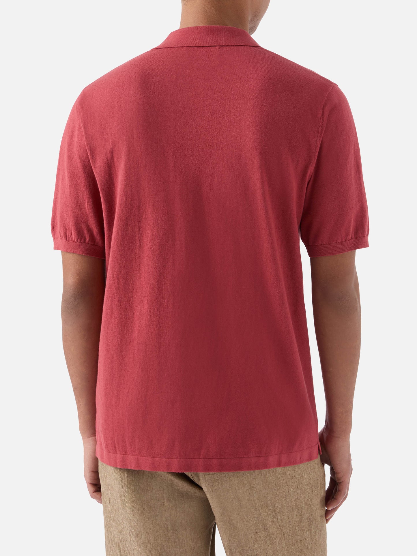 Polo Sloan rouge brique en coton premium high-twist 