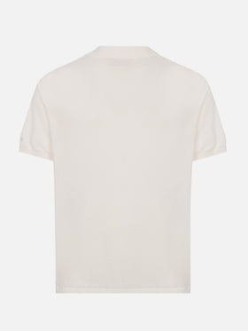 Sloan white buttonless knitted polo shirt - MC2 Saint Barth
