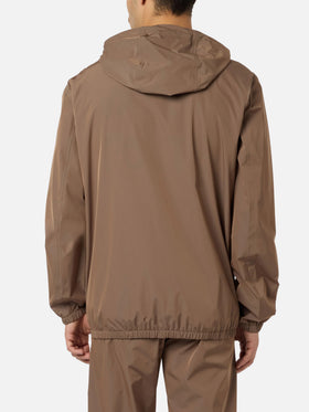 Leichte Windjacke aus khakigrünem Stoff mit Kapuze für Herren Sloop