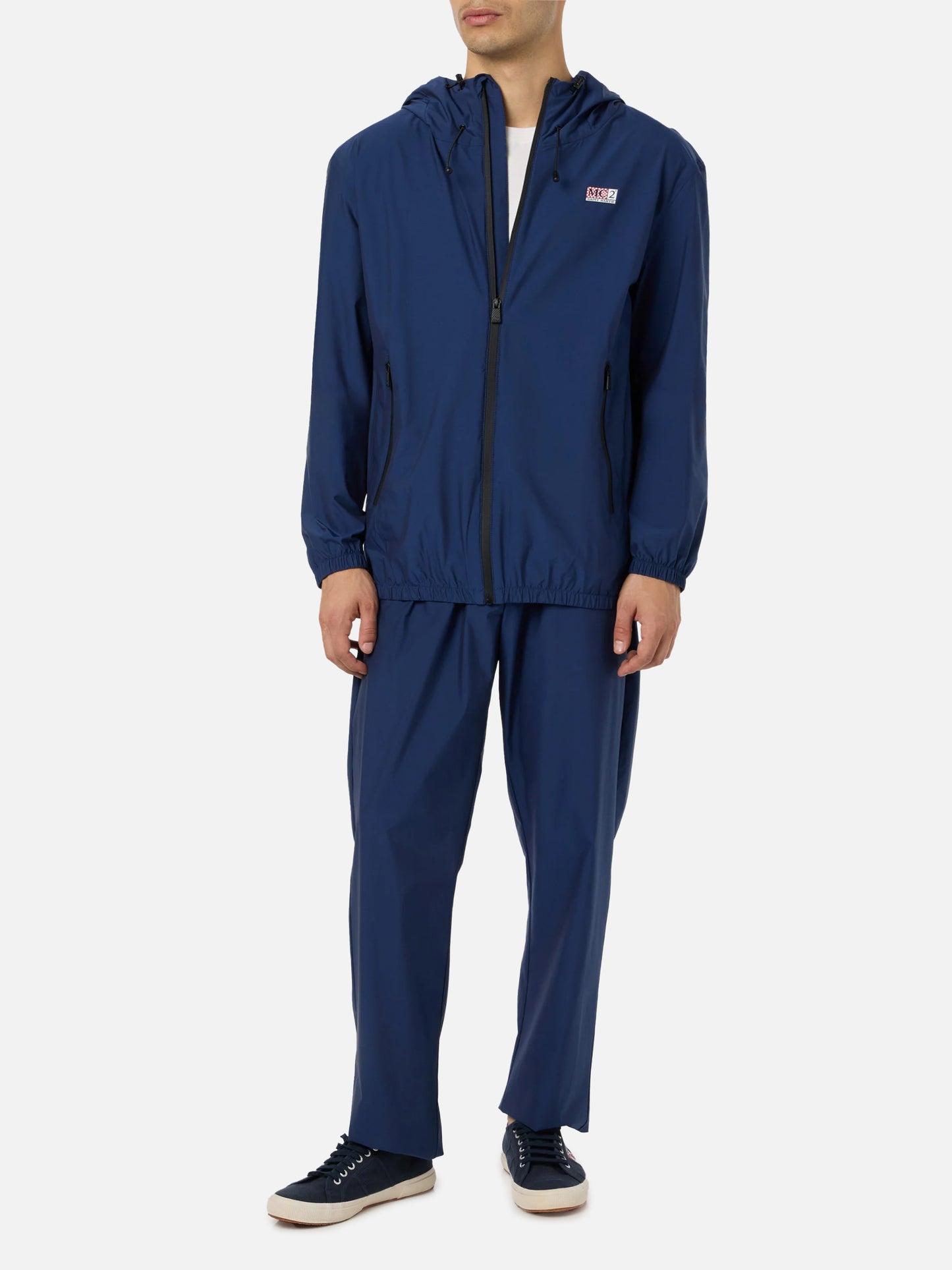 Giacca Sloop in tessuto tecnico Solaro blu navy tinta unita
